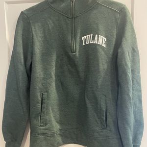 Tulane Zip Up Sweatshirt Green Size M